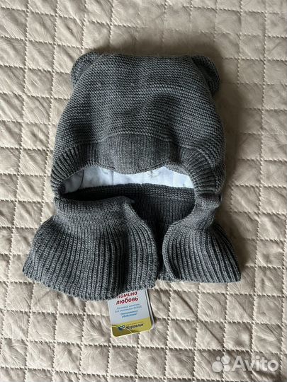 Шапка шлем журавлик 46 48 зимняя