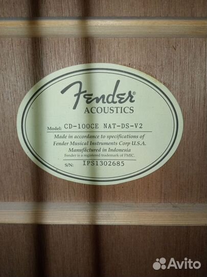Гитара Fender Acoustic CD100CE с комбиком