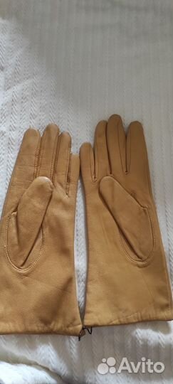 Перчатки женские кожаные новые 7.5 размер