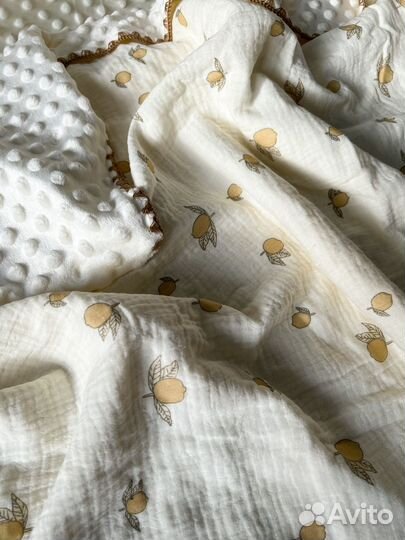 Муслиновый плед детский двусторонний пеленка