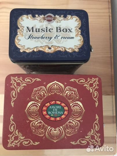 Жестяная банка музыкальная