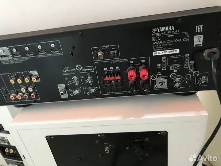 Акустическая система с ресивером yamaha 5.1 + саб