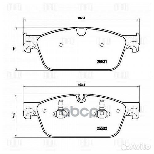 Колодки торм. для а/м Mercedes ML (W166) (11) д