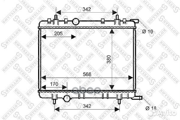 1025352SX радиатор системы охлаждения Peugeot