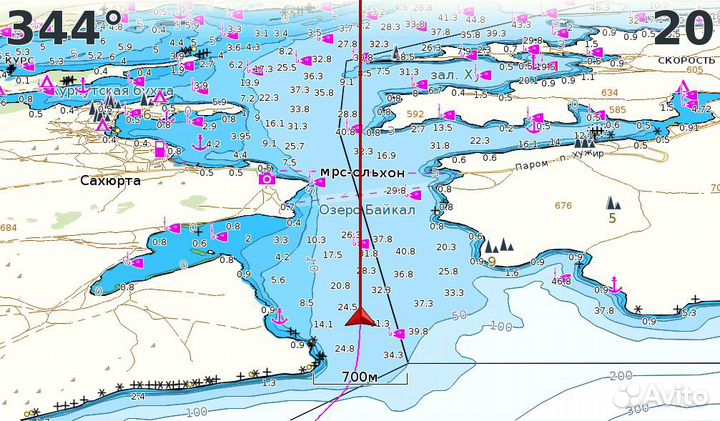 Карта Байкала и Иркутского вдхр - Android