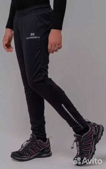 Брюки разминочные nordski JR PRO black