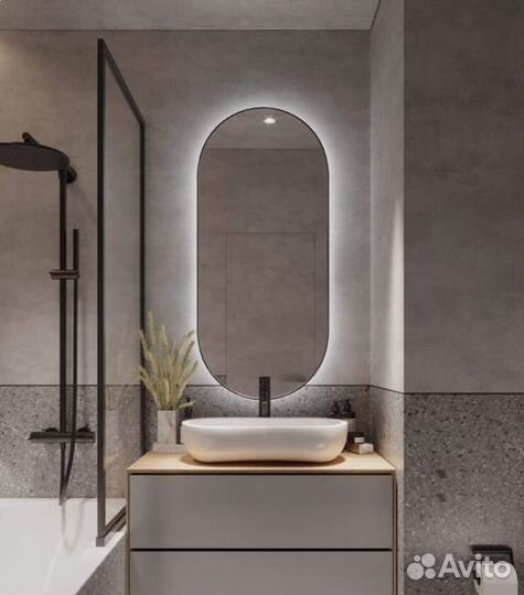 Зеркало капсула с подсветкой savanna