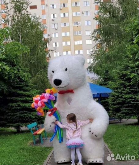 Белый мишка Айрокостюм на праздник 2,6