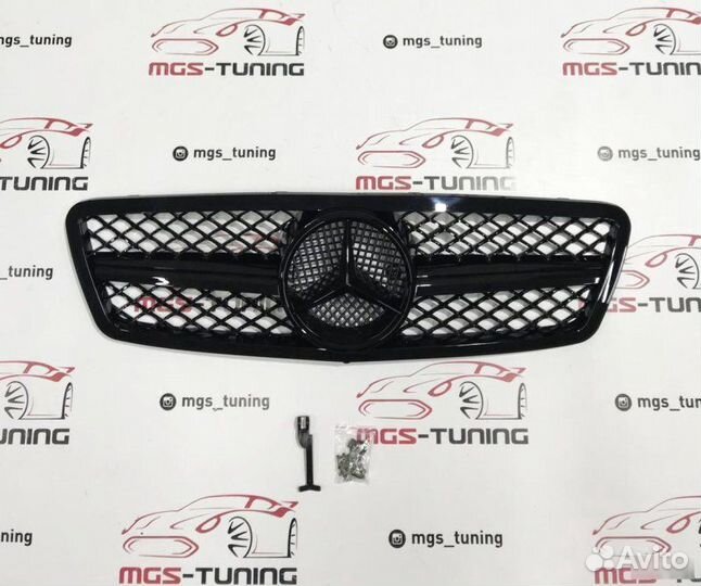 Решетка Mercedes С63 W203 полностью черная