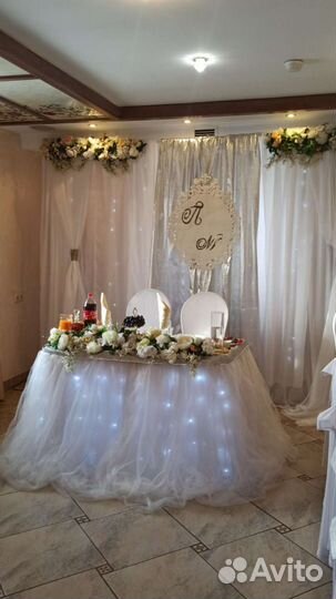 Оформление свадебного зала