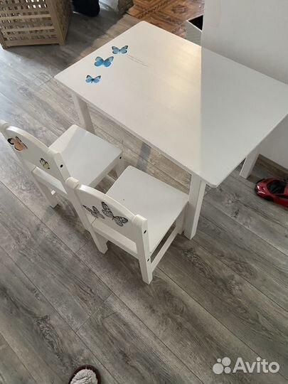 Детский стол и стул IKEA