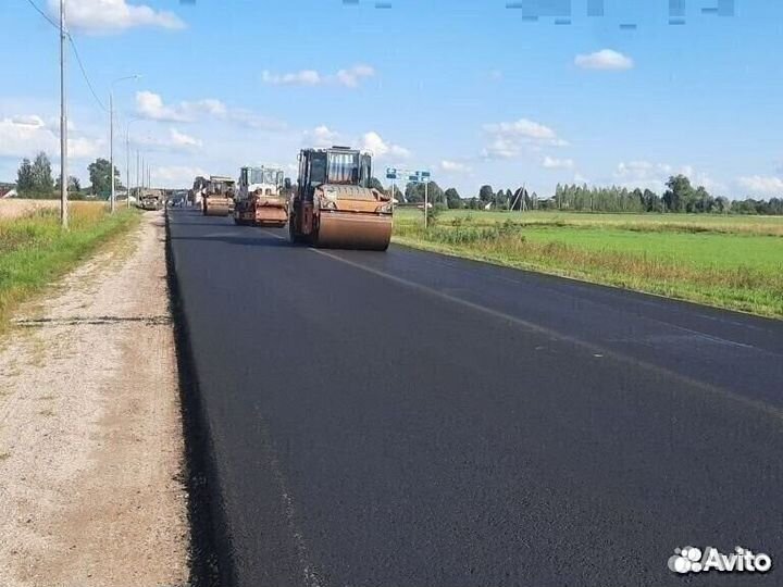 Асфальтирование дорог, укладка асфальта яичный