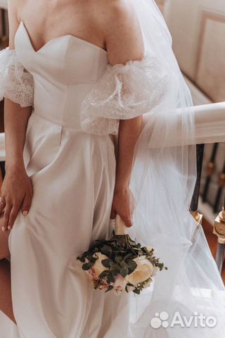 Свадебное платье атлас объявление продам