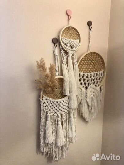 Макраме панно ловец снов декор настенный