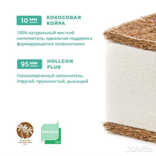 Матрас Plitex Юниор Waterproof 120*60*12 см