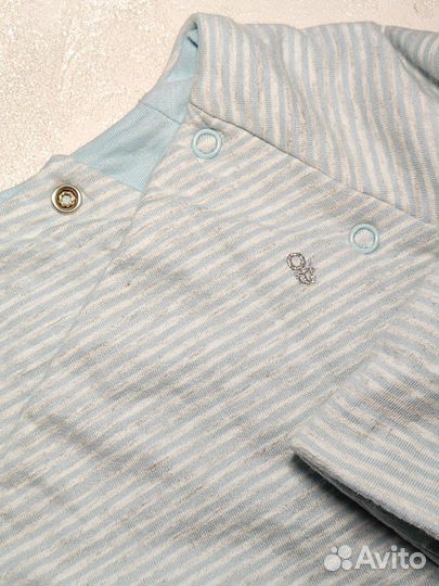 Теплая двусторонняя кофта на кнопках для малыша 68