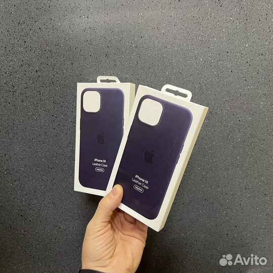 Чехол на iPhone 14, Кожа (Оригинал)