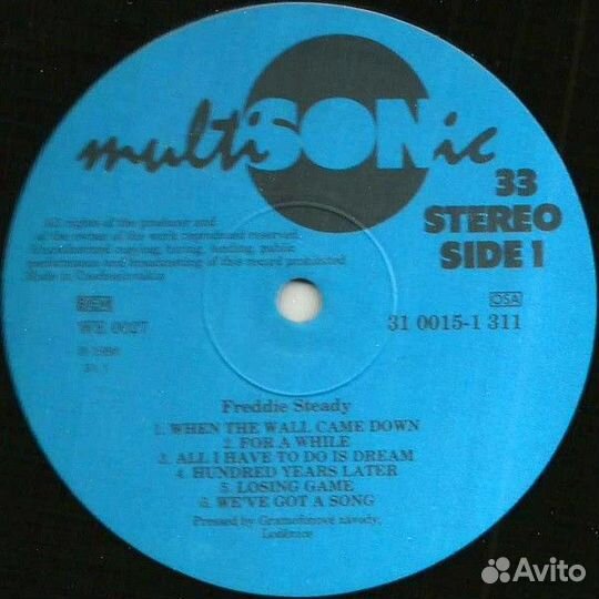 LP.Freddie Steady – When The Wall Came Down - 1990