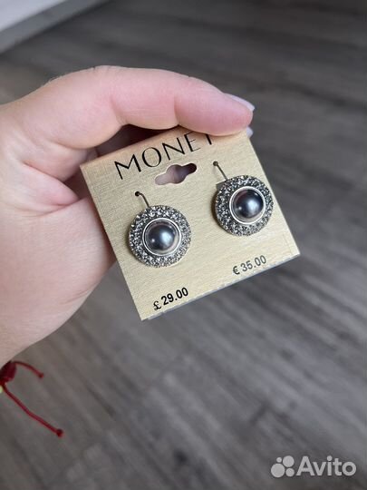 Monet, винтаж, серый жемчуг