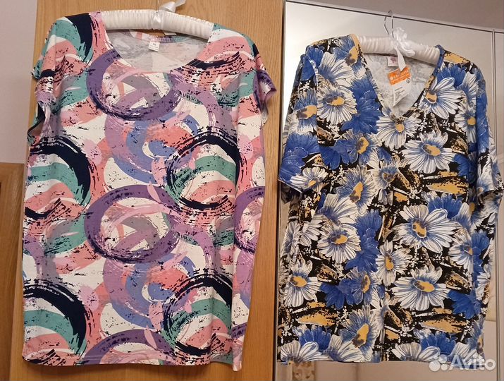 Топы футболки хлопок 56 размер