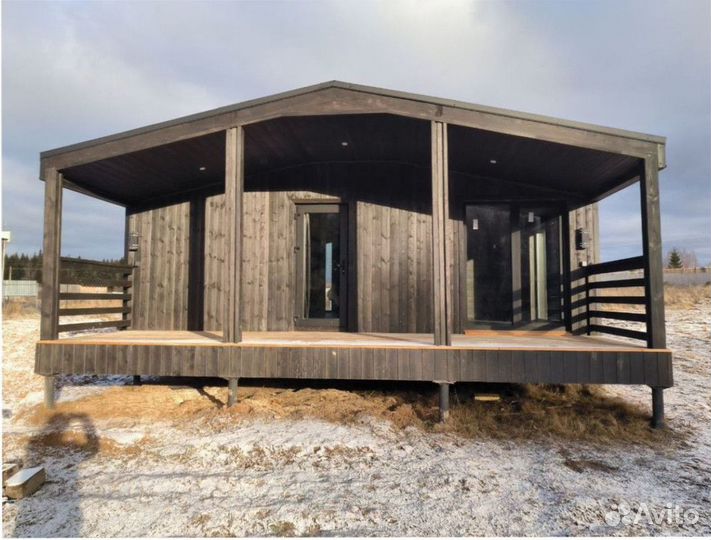 Каркасный всесезонный дом с доставкой 45 м кв, арт. дх-1341