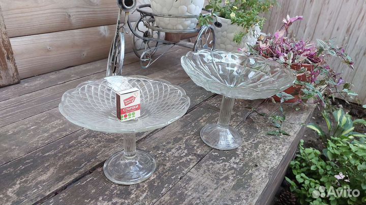 Ваза для фруктов на ножке СССР