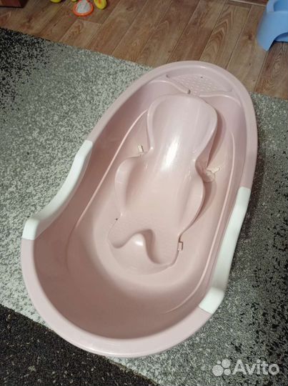 Ванночка для купания с горкой и сиденье