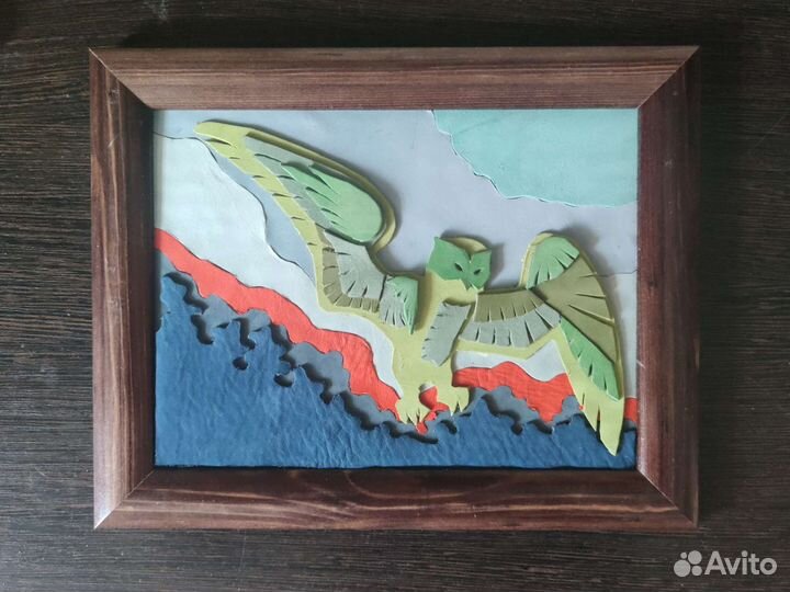 Картина из натуральной кожи