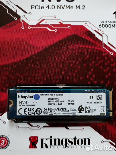 Накопитель ssd m.2 Kingston NV3 (1 Tb)