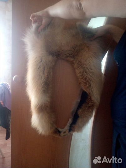 Меховая накидка на кож.куртку(новая,рыжая лиса)