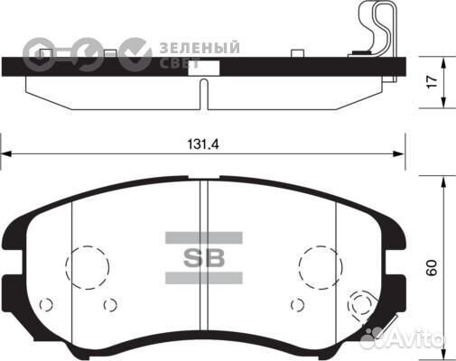 Sangsin brake SP1202 Колодки тормозные передние hy