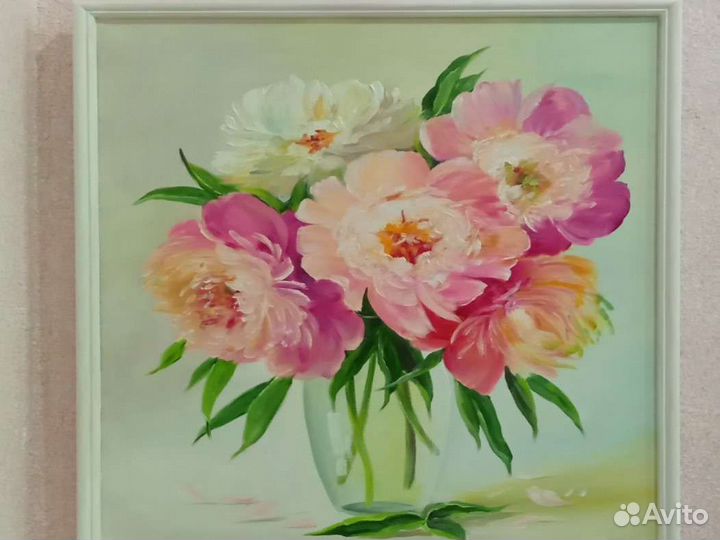 Картина маслом на холсте цветы
