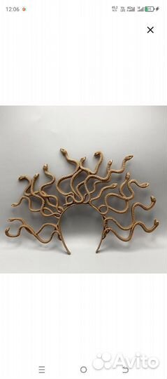 Ободок новогодний змейка