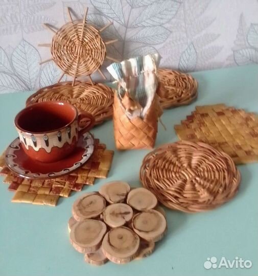 Изделия из бересты и ивы. Подставки