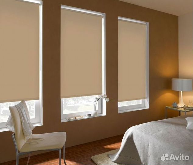 Рулонные шторы однотонные