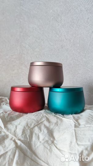 Банка металлическая для свечей