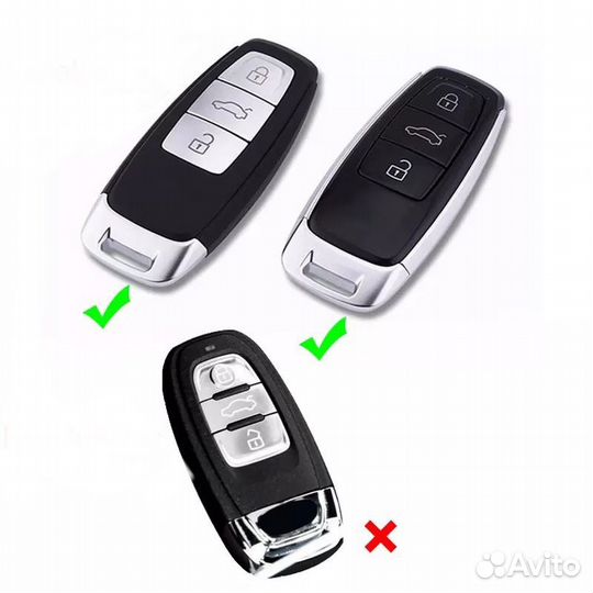 Чехол на ключ Audi / Ауди Grey 2022