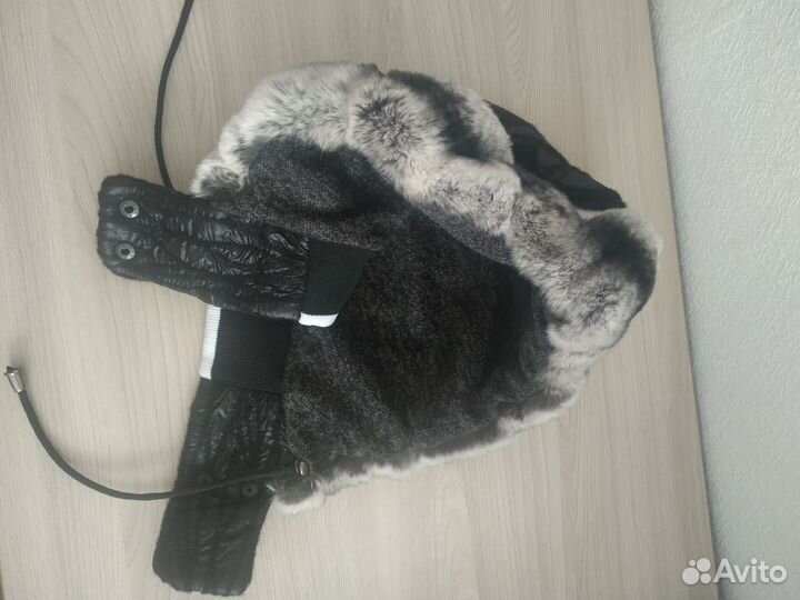 Капор женский с мехом кролика