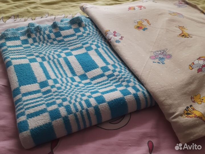 Одеяло байковое и пододеяльник к нему