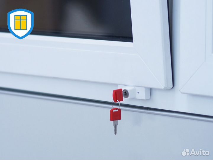 Замок на окна с цилиндром + Установка