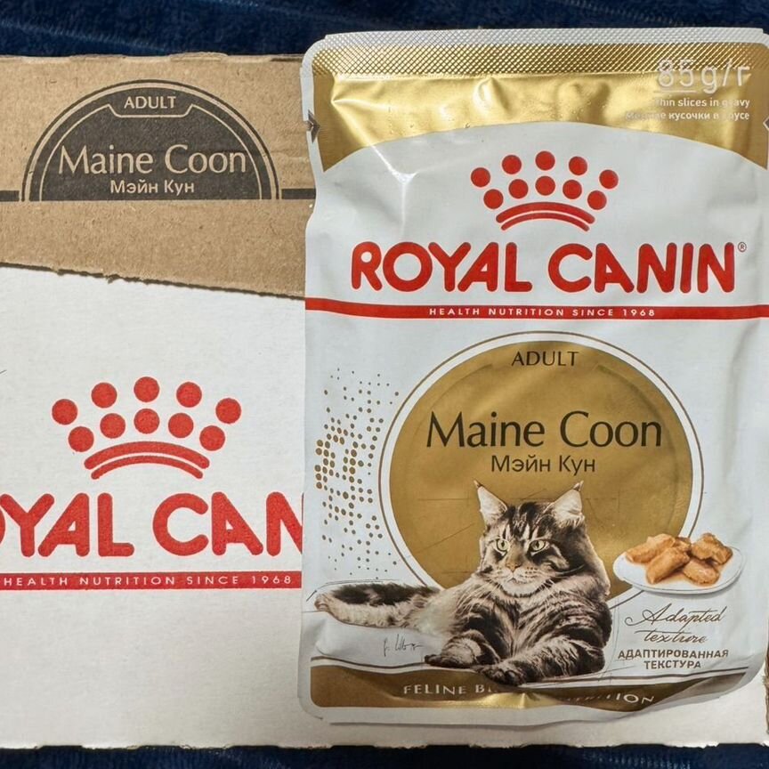 Влажный корм для кошек royal canin maine coon