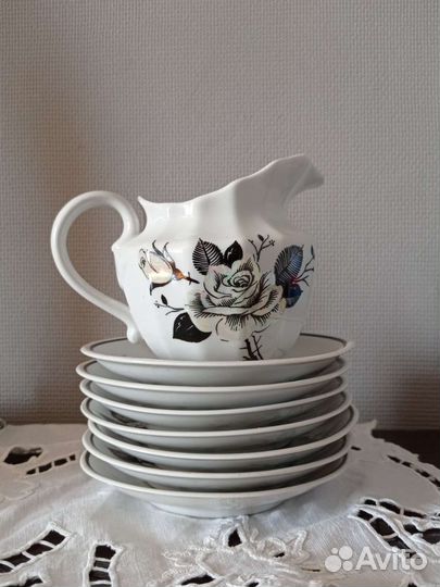 Сервиз СССР Вербилки Черная роза предметы