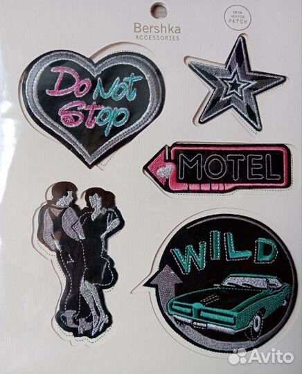 Нашивки/стикеры/патчи. Набор. Bershka