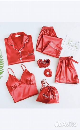 Пижама красная 7 предметов Опт / Розница