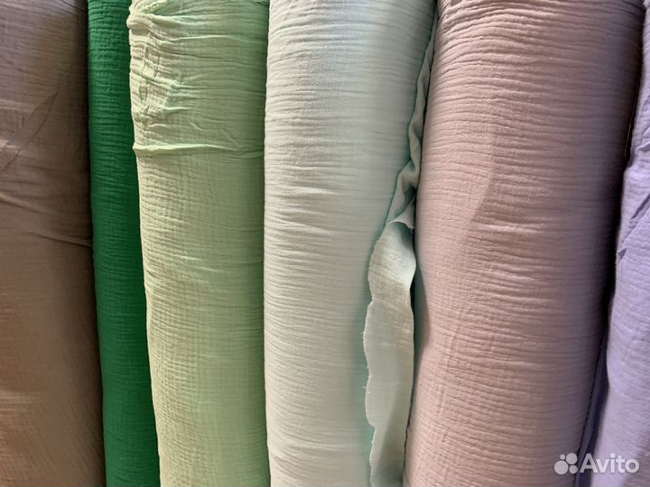 Ткань муслин однотонная на отрез
