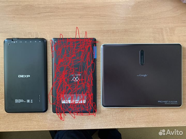 2 планшета (dexp\acho) - нерабочие