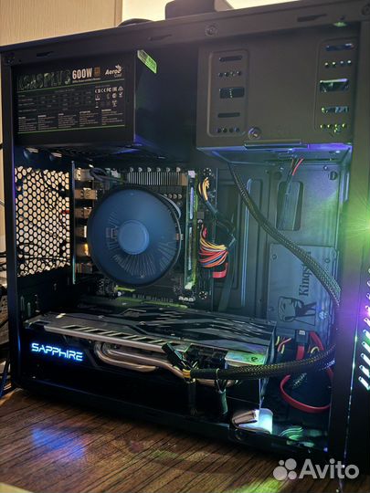 Игровой пк 8 ядер (16) Intel xeon 16 ram + rx 580