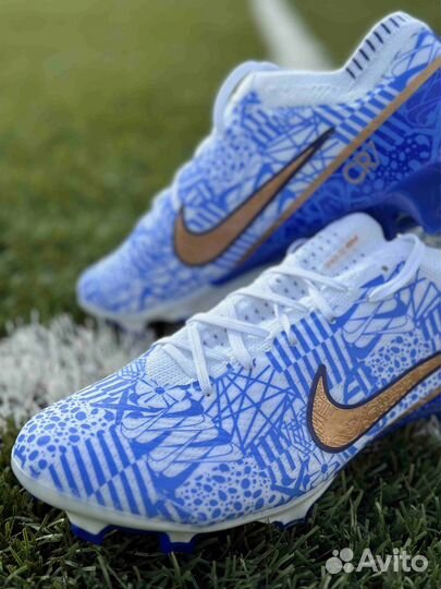 Бутсы Nike Mercurial Голубые