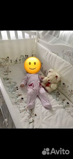 Бортики в кроватку+балдахин