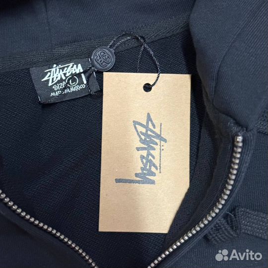 Зип Худи Stussy black Оригинал